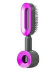 Self Cleaning Hair Brush For Women One-key Cleaning Hair Loss Airbag Massage Scalp Comb Anti-Static Hairbrush