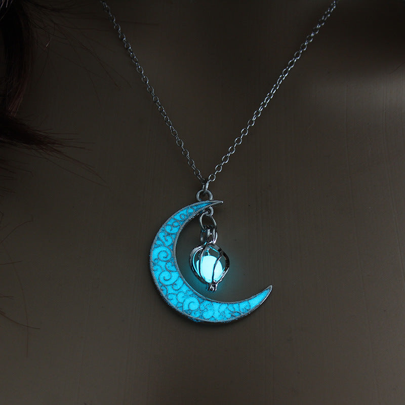 Glowing Silver Plated Necklace for Women