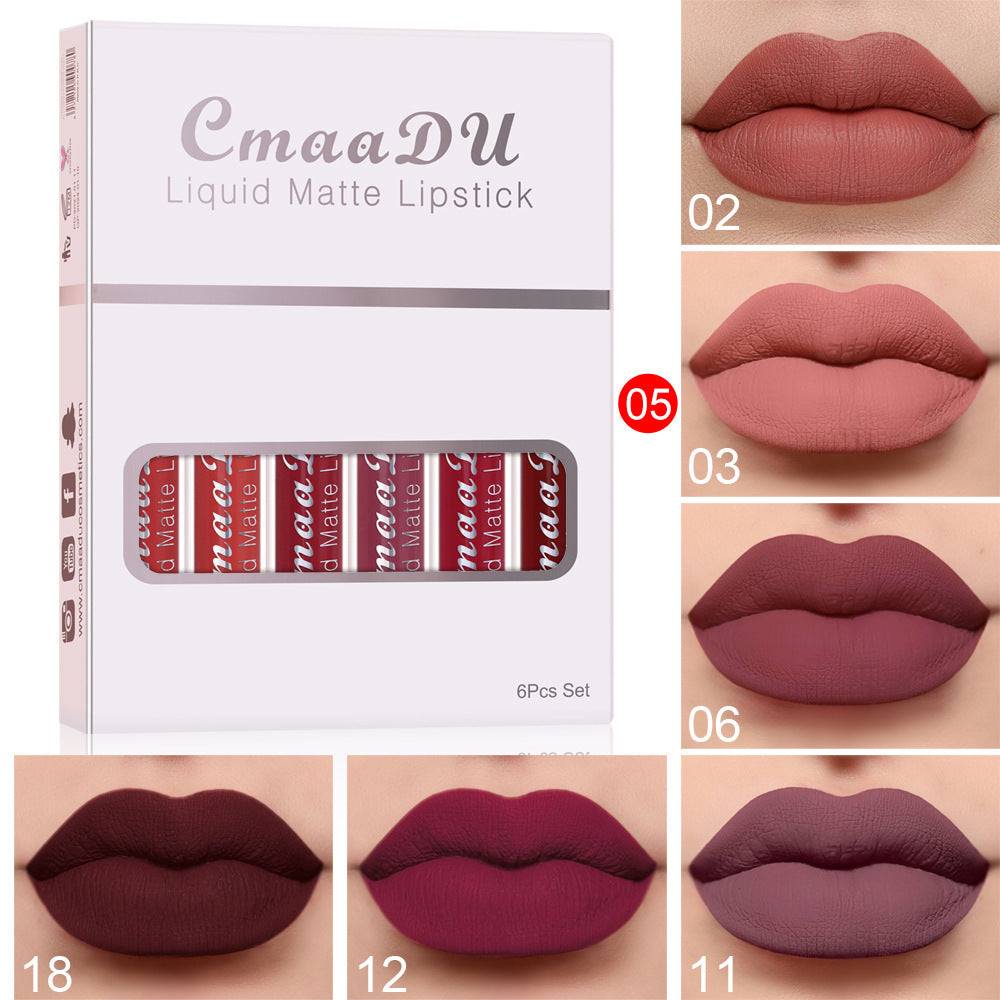 6 Boxes Of Matte Non-stick Cup Waterproof Lipstick No 05