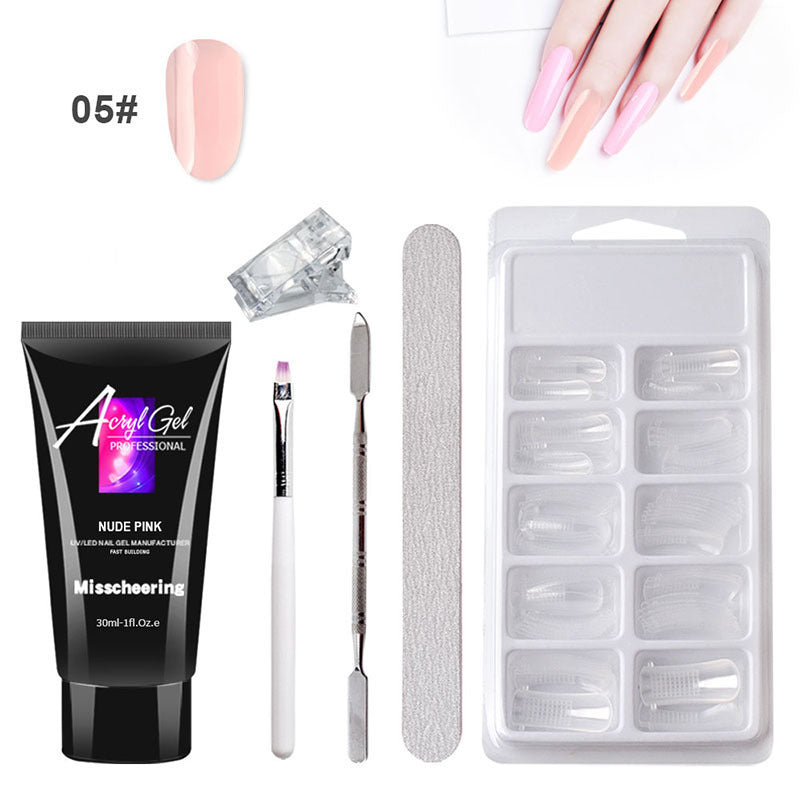 Quick Model Painless Crystal Gel Set with Primer - Light Pink Nails