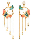 Earrings Tide Butterfly Tassel Female Temperament Long Paragraph