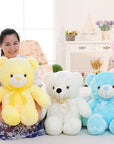 Creative Light Up LED Teddy Bear Stuffed Animals Plush Toy Colorful Glowing Gift For Kids Pillow