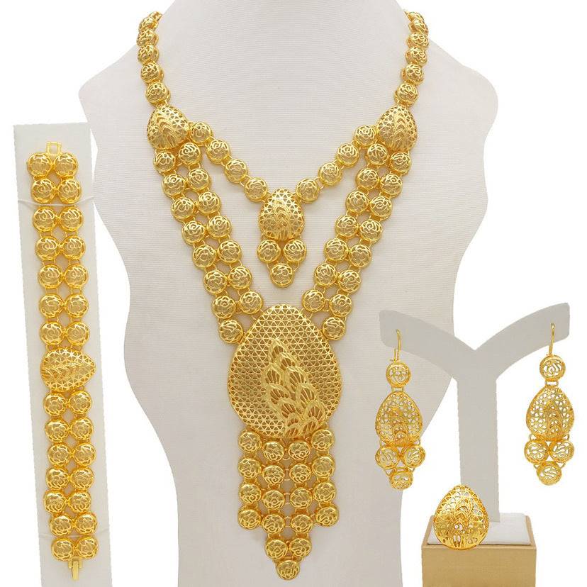 24K Gold Plated Banquet Necklace Suit