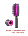 Self Cleaning Hair Brush For Women One-key Cleaning Hair Loss Airbag Massage Scalp Comb Anti-Static Hairbrush