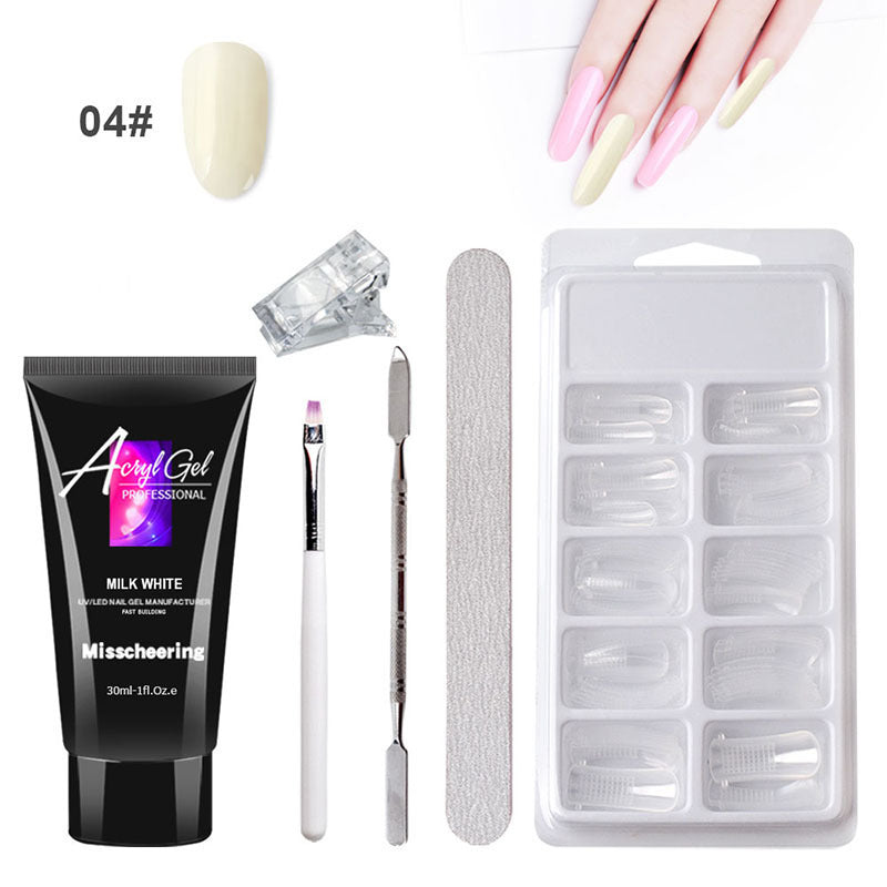 Quick Model Painless Crystal Gel Set with Primer - Off White Nails