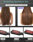 New 2 In 1 Hair Straightener Hot Comb Negative Ion Curling Tong Dual-purpose Electric Hair Brush