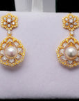 Light Luxury 925 Silver Gold Bead Earrings