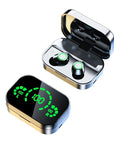 YD03 Wireless Bluetooth Headset TWS Large Screen Smart Digital Display In Ear Breathing Light