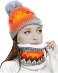 USB Electric Heating Keep Warm And Emit Heat Knitted Hat Scarf Gloves