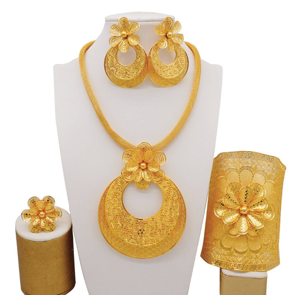 24K Gold Plated Banquet Necklace Suit