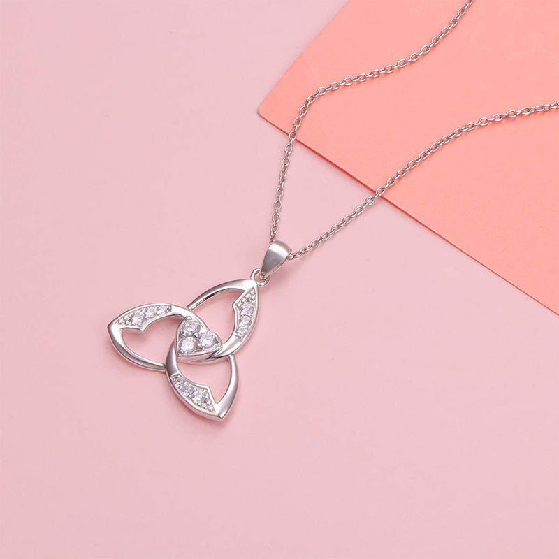 925 Silver Women's Triangle Necklace for woman