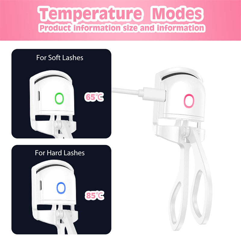 Electric Temperature Control Mini Eyelash Curler temperature guide