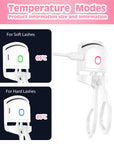 Electric Temperature Control Mini Eyelash Curler temperature guide