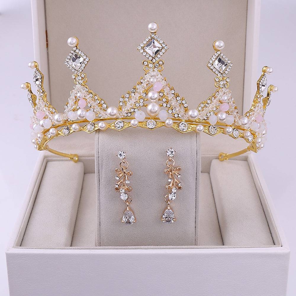 Bridal Crown With Earring Set