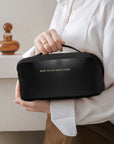 Waterproof Portable Large Capacity Cosmetic Leather Makeup Bag