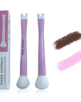 Two-in-one Nose Shadow Makeup Brush with colors