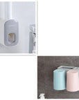 Wall Mounted Automatic Toothpaste Holder Bathroom Accessories Set Dispenser