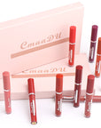 Non-stick Cup Waterproof Matte Lipsticks Arranged beside the box