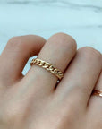 Simple Thick Chain Ring Female Ins Online Influencer Fashion Temperament Pull Adjustable