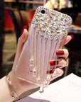 Luxury tassel rhinestone phone case