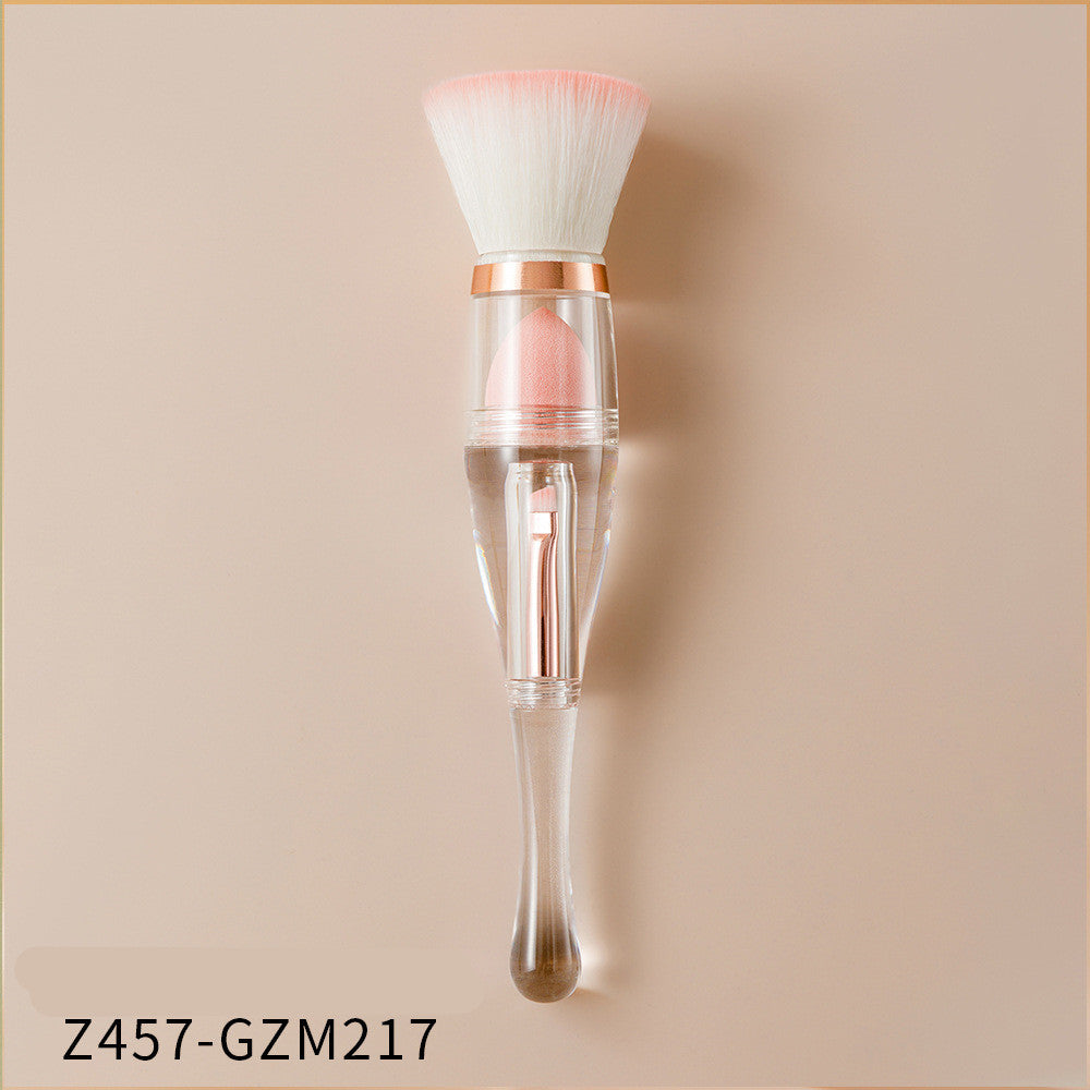 3 in 1 Synthetic Makeup Brush for Beauty White Version