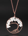 Shiny Pendant of Tree of Life Nature Necklace