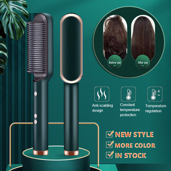 New In Hair Straightener Hot Comb Negative Ion Curling Tong Dual-purpose Electric Hair Brush