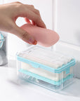 New Usage Roller Type Soap Dish Holder For Bathroom Toliet Soap Box Plastic Storage Container With Drain Water Bathroom Gadgets