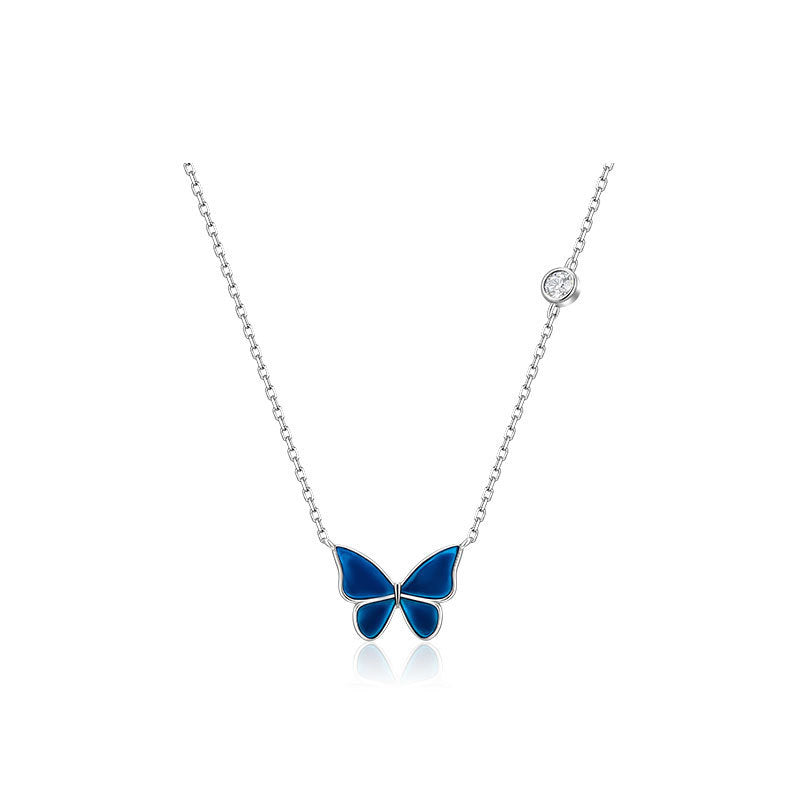 Color-changed Enchanted Butterfly Necklace in white background