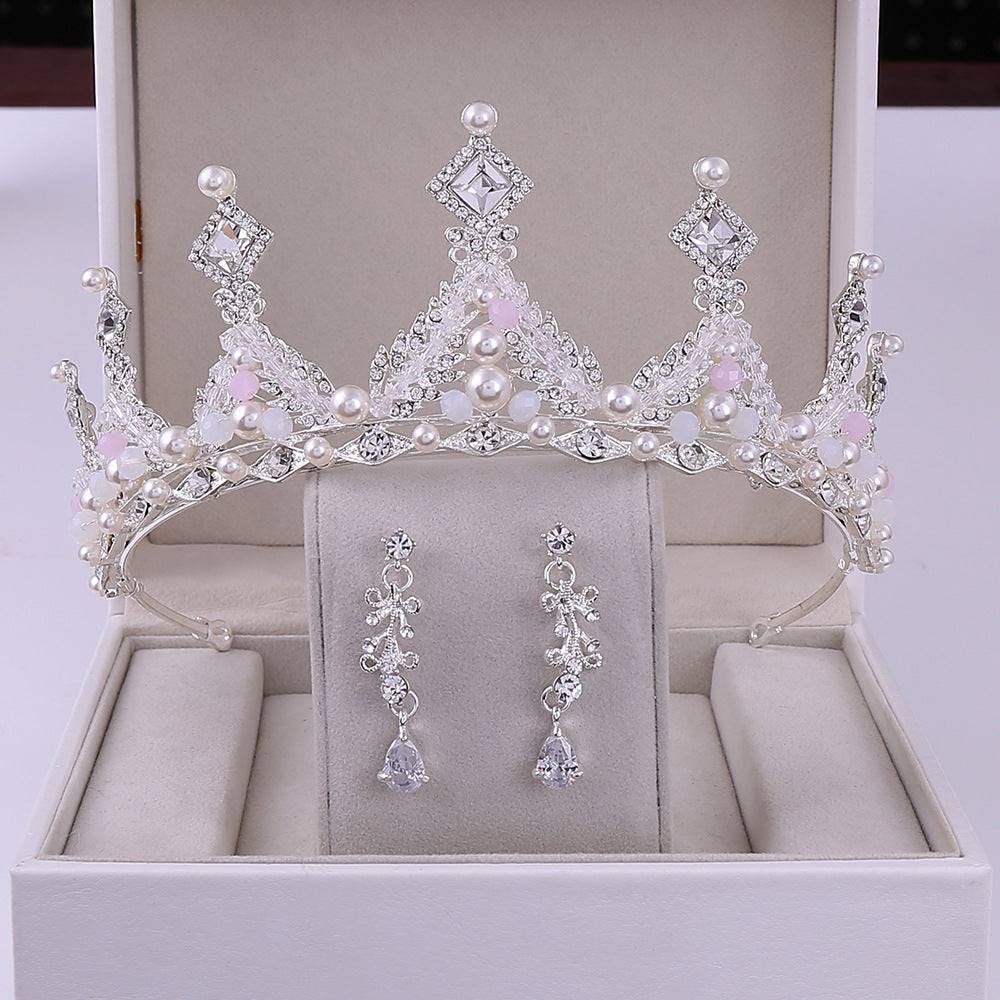 Bridal Crown With Earring Set