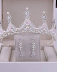 Bridal Crown With Earring Set