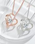 Zircon Double Love Necklace for Women