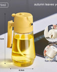 470ML Olive Oil Sprayer Dispenser For Cooking BBQ 2 In 1 Glass Oil Vinegar Soy Sauce Spray Kitchen Oil Bottle For Air Fryer