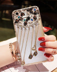 Luxury tassel rhinestone phone case