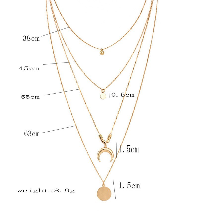 Multi-layer Moon Necklace Detailed Information