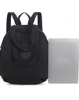 Black Round Bags Women Fashion Large Capacity Multifunctional Backpack Shoulder Bag Handbag