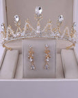 Bridal Crown With Earring Set