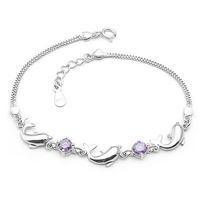 925 Sterling Silver Dolphin Bracelet