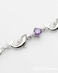 925 Sterling Silver Dolphin Bracelet close photo