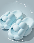 Blue colored Soft Cloud Design Cute House Slippers for Women