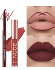 6-Piece Lip Liner and Liquid Lipstick Set with Two Lips