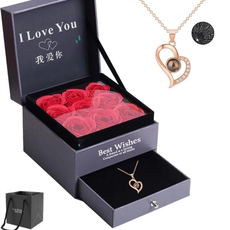 100 Languages I Love You Necklace Gift Box