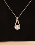 New S925 Sterling Silver Necklace For Women in black background