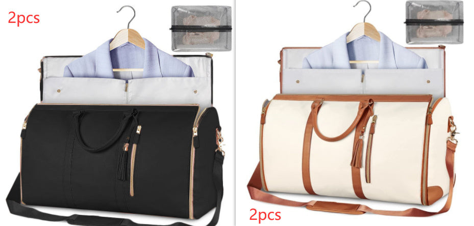 Large Capacity Travel Duffle Bag Women&#39;s Handbag Folding Suit Bag Waterproof Clothes Totes