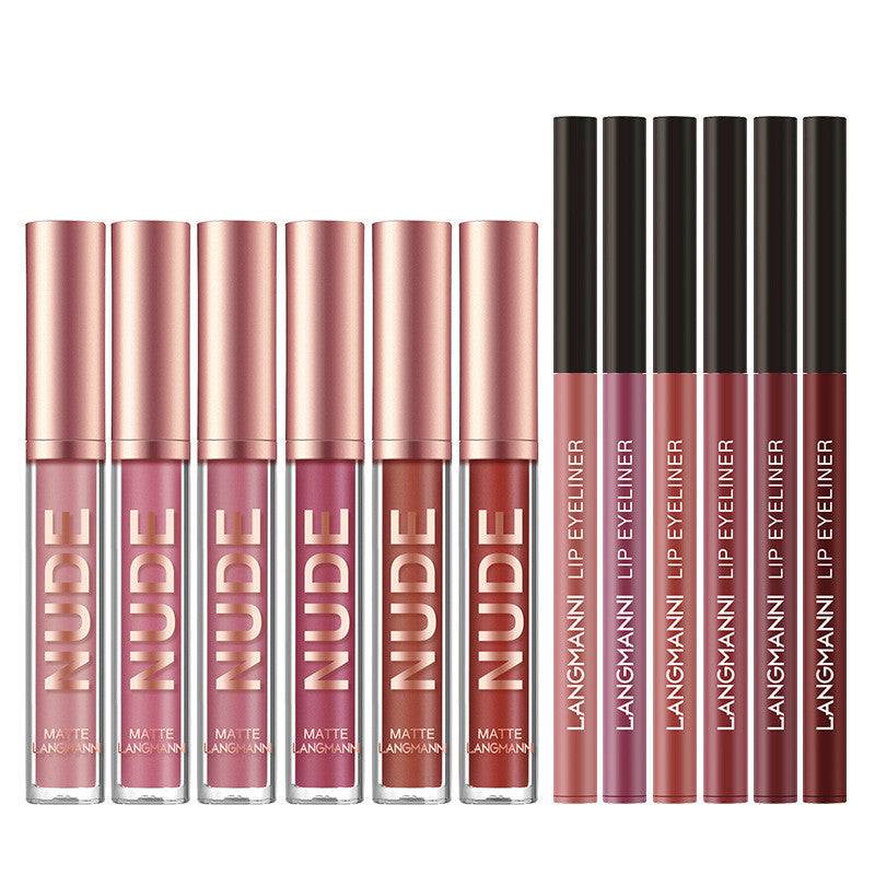 All 6-Piece Lip Liner and Liquid Lipstick Set