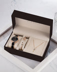 Gift Box Watches Set Bracelet Necklace Earring Ring Set