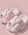 Pink colored Soft Cloud Design Cute House Slippers for Women