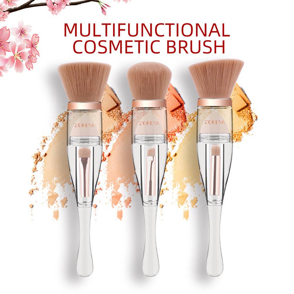 Three 3 in 1 Synthetic Makeup Brushes for Beauty