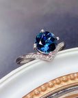 Silver London Blue Topaz Ring Female