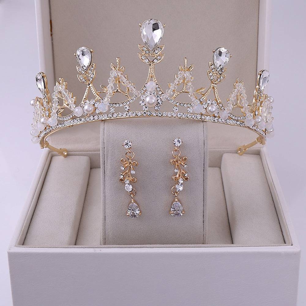 Bridal Crown With Earring Set